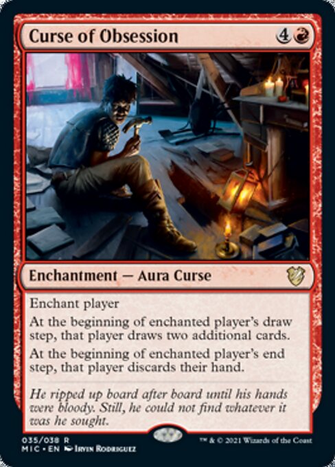 Curse of Obsession (Commander 2021 Midnight Hunt) Medium Play