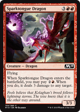 Sparktongue Dragon (Magic 2019 Core Set) Near Mint