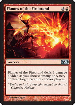 Flames of the Firebrand (Magic 2014 Core Set) Medium Play Foil