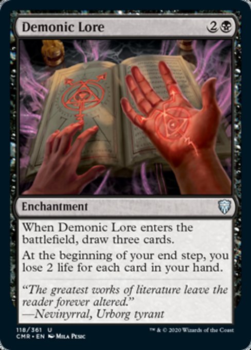 Demonic Lore (Commander Legends) Near Mint Foil