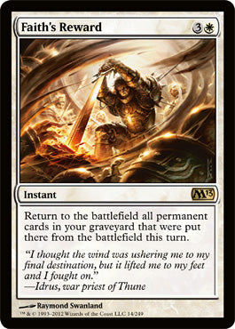 Faith's Reward (Magic 2013 Core Set) Medium Play