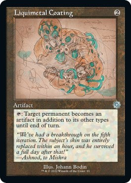 Liquimetal Coating (Schematic) (The Brothers' War: Retro Frame Artifacts) Near Mint Foil