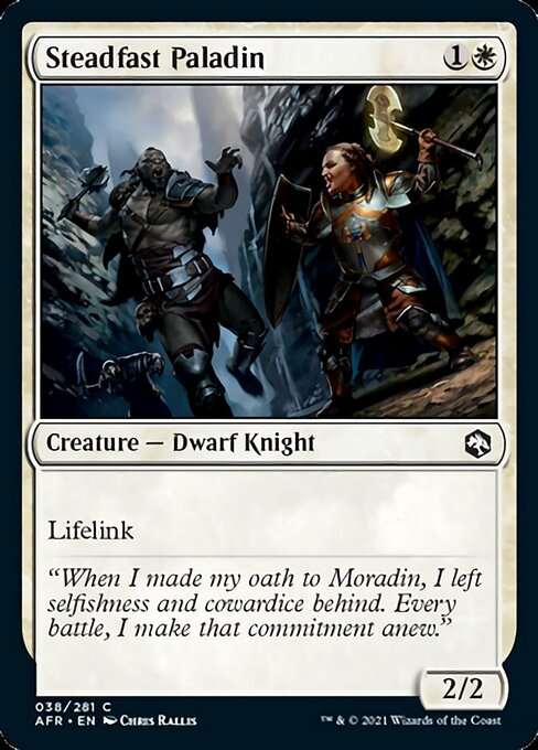 Steadfast Paladin (Adventures in the Forgotten Realms) Near Mint Foil