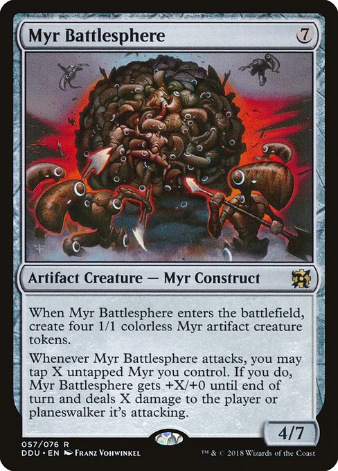 Myr Battlesphere (Duel Decks: Elves vs Inventors) Light Play