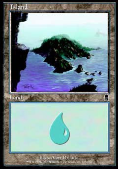 Island (335) (Odyssey) Medium Play Foil