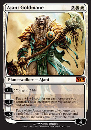 Ajani Goldmane (Magic 2011 Core Set) Light Play Foil