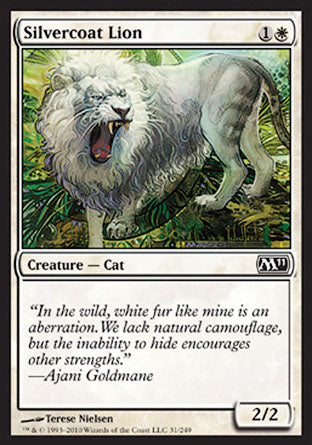 Silvercoat Lion (Magic 2011 Core Set) Medium Play