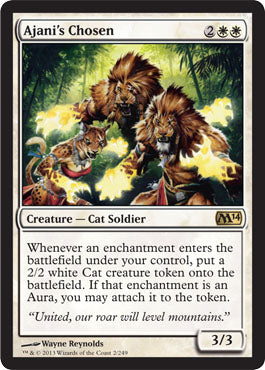 Ajani's Chosen (Magic 2014 Core Set) Medium Play