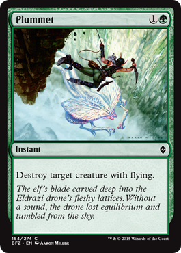 Plummet (Battle for Zendikar) Light Play