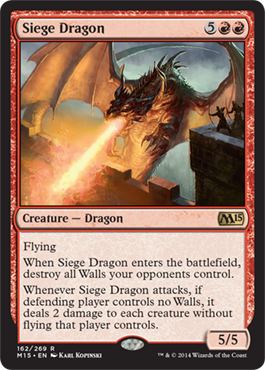 Siege Dragon (Magic 2015 Core Set) Light Play