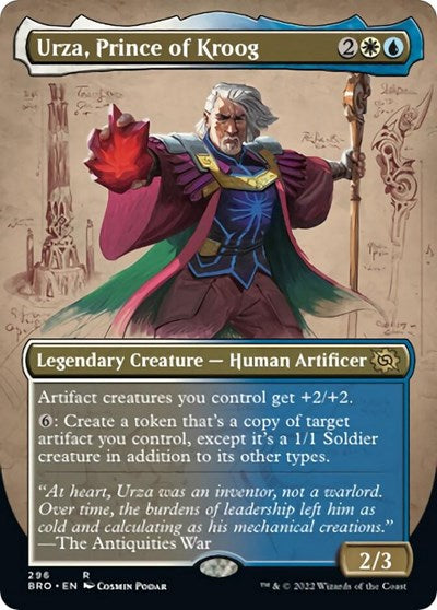 Urza, Prince of Kroog (Borderless) (The Brothers' War) Near Mint