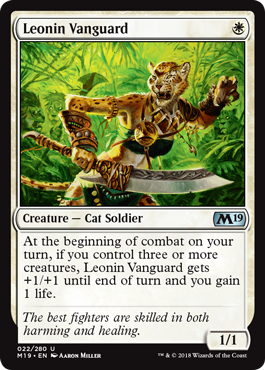 Leonin Vanguard (Magic 2019 Core Set) Near Mint