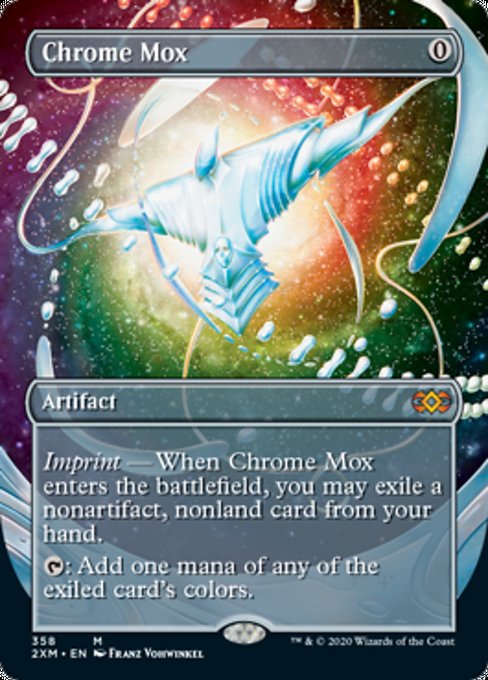 Chrome Mox (Borderless) (Double Masters) Damaged / Poor