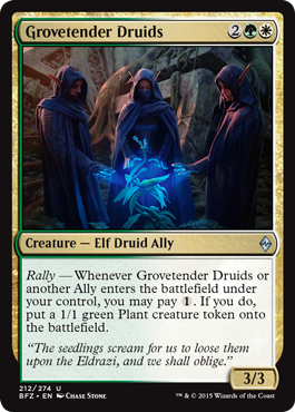 Grovetender Druids (Battle for Zendikar) Medium Play