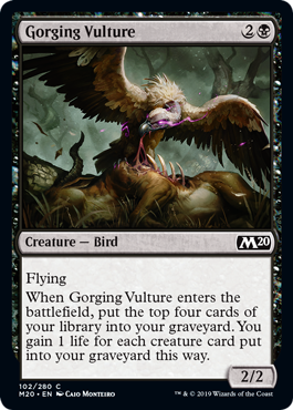 Gorging Vulture (Magic 2020 Core Set) Medium Play