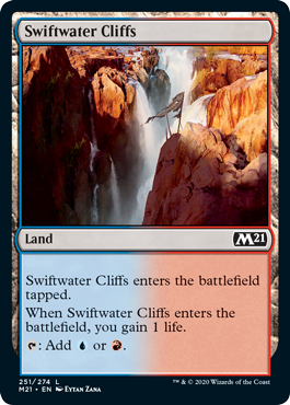 Swiftwater Cliffs (Magic 2021 Core Set) Medium Play Foil