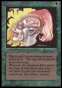 Llanowar Elves (Beta) Heavy Play
