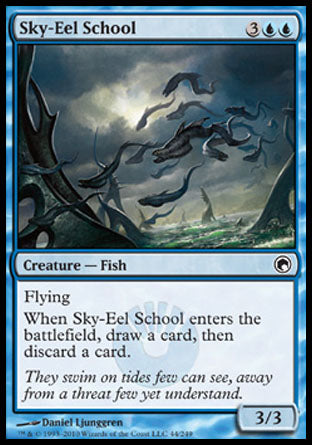 Sky-Eel School (Scars of Mirrodin) Light Play