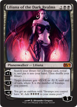 Liliana of the Dark Realms (Magic 2014 Core Set) Medium Play