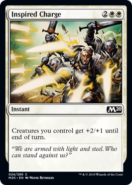 Inspired Charge (Magic 2020 Core Set) Medium Play