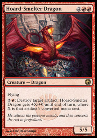Hoard-Smelter Dragon (Scars of Mirrodin) Medium Play Foil