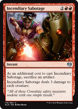 Incendiary Sabotage (Kaladesh) Near Mint Foil