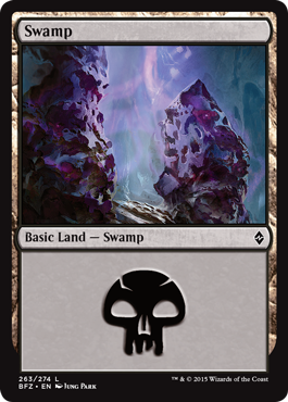 Swamp (263) (Battle for Zendikar) Near Mint