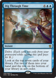 Dig Through Time (Khans of Tarkir) Medium Play Foil