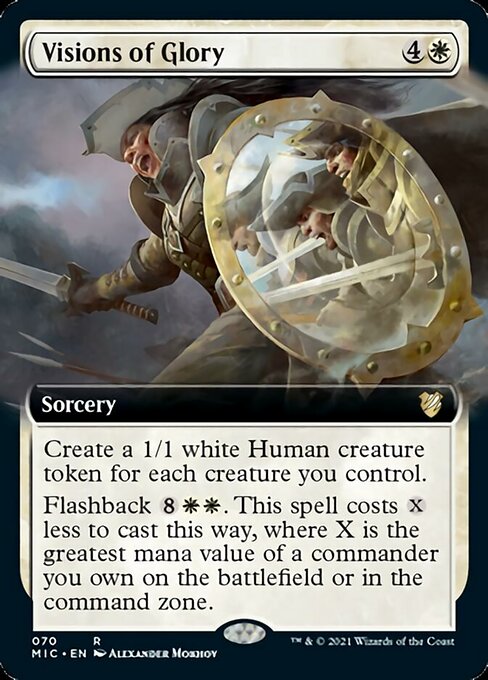 Visions of Glory (Extended Art) (Commander 2021 Midnight Hunt) Light Play