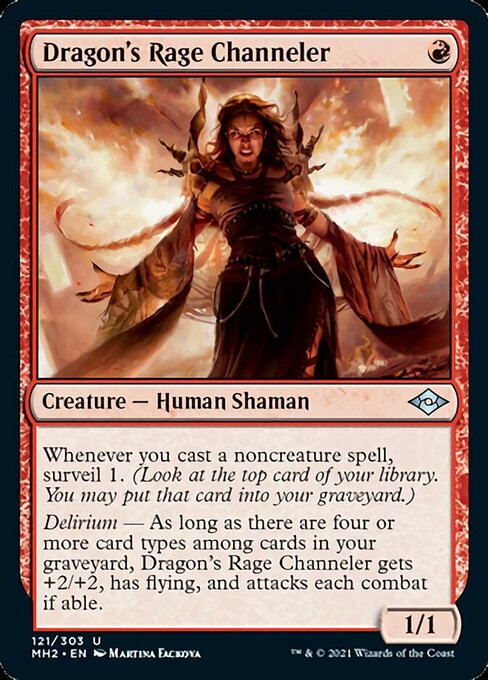 Dragon's Rage Channeler (Modern Horizons 2) Medium Play