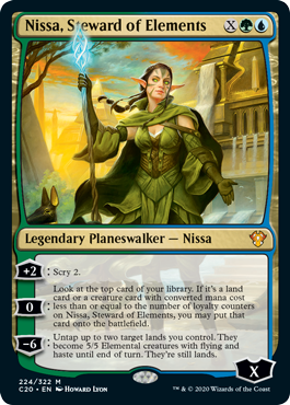 Nissa, Steward of Elements (Commander 2020 Ikoria) Near Mint