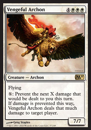 Vengeful Archon (Magic 2011 Core Set) Heavy Play