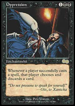 Oppression (Urza's Saga) Light Play