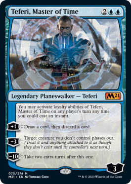 Teferi, Master of Time (75) (Magic 2021 Core Set) Light Play Foil
