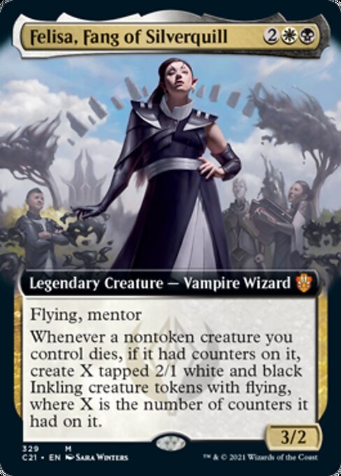 Felisa, Fang of Silverquill (Extended Art) (Commander 2021 Strixhaven) Near Mint