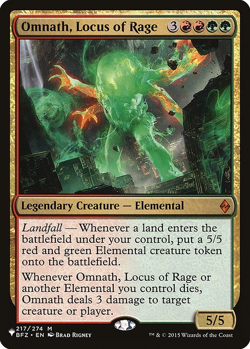 Omnath, Locus of Rage (The List) Light Play
