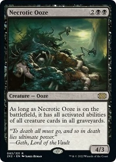 Necrotic Ooze (Double Masters 2022) Light Play