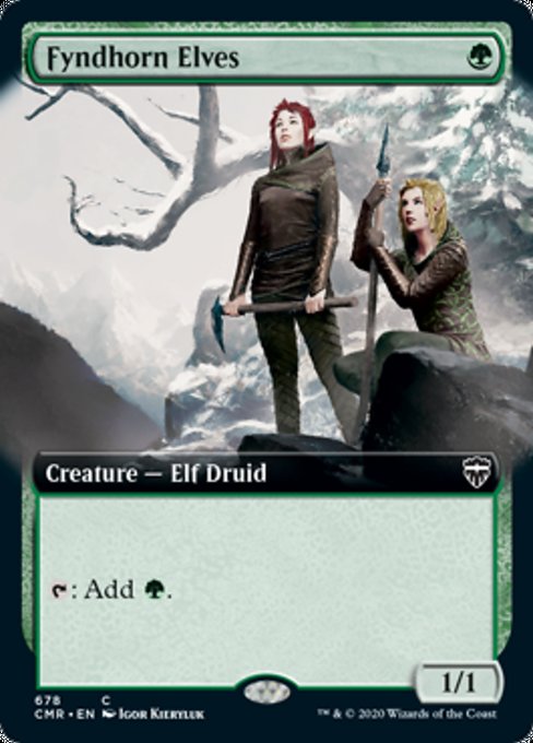 Fyndhorn Elves (Extended Art) (Commander Legends) Medium Play Foil