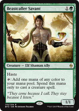 Beastcaller Savant (Battle for Zendikar) Light Play