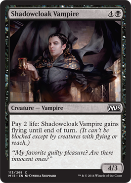 Shadowcloak Vampire (Magic 2015 Core Set) Light Play