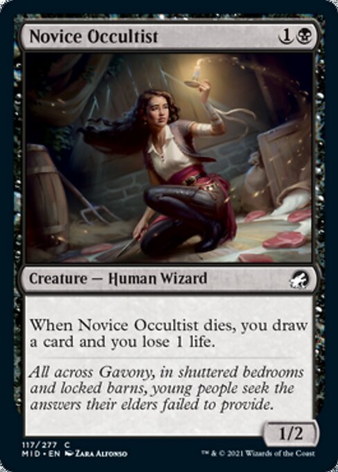 Novice Occultist (Innistrad: Midnight Hunt) Near Mint Foil