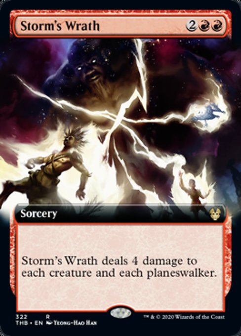 Storm's Wrath (Extended Art) (Theros Beyond Death) Medium Play Foil