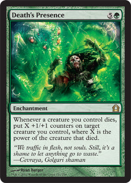 Death's Presence (Return to Ravnica) Medium Play Foil