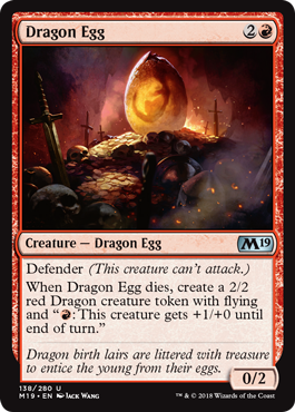 Dragon Egg (Magic 2019 Core Set) Near Mint