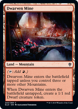 Dwarven Mine (Throne of Eldraine) Light Play Foil