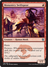 Monastery Swiftspear (Khans of Tarkir) Medium Play Foil