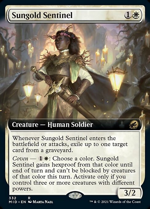 Sungold Sentinel (Extended Art) (Innistrad: Midnight Hunt) Light Play