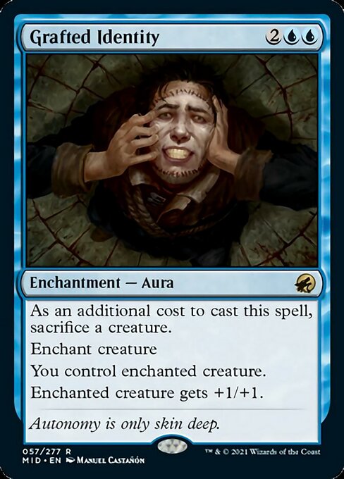 Grafted Identity (Innistrad: Midnight Hunt) Near Mint Foil