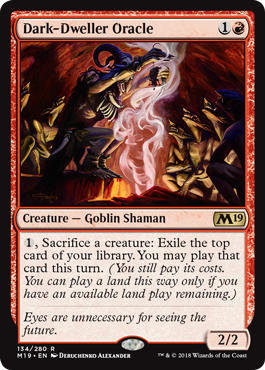 Dark-Dweller Oracle (Magic 2019 Core Set) Medium Play
