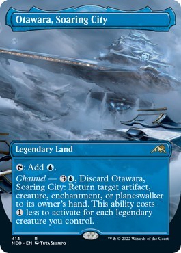 Otawara, Soaring City (Borderless) (Kamigawa: Neon Dynasty) Near Mint Foil